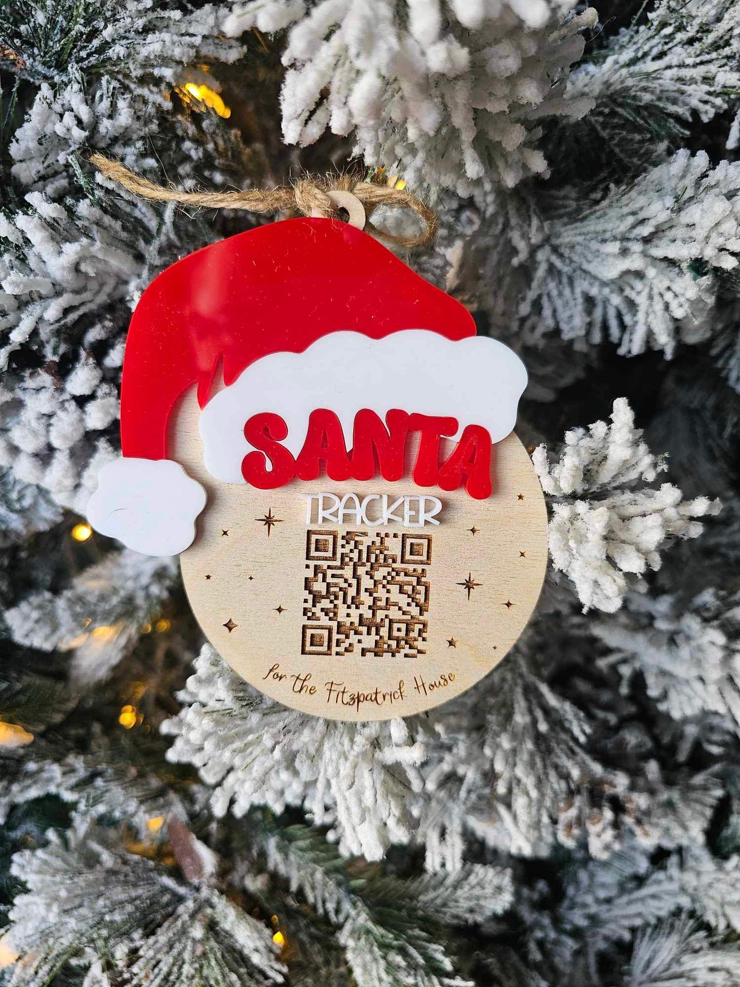 Santa tracker ornament