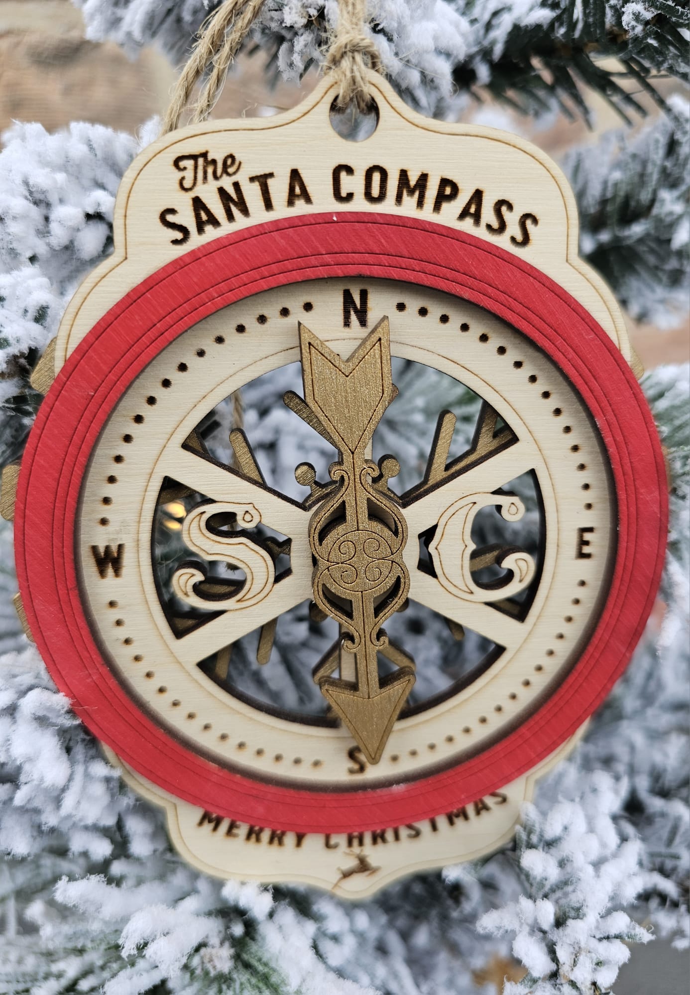 Interactive Santa's Compass ornament