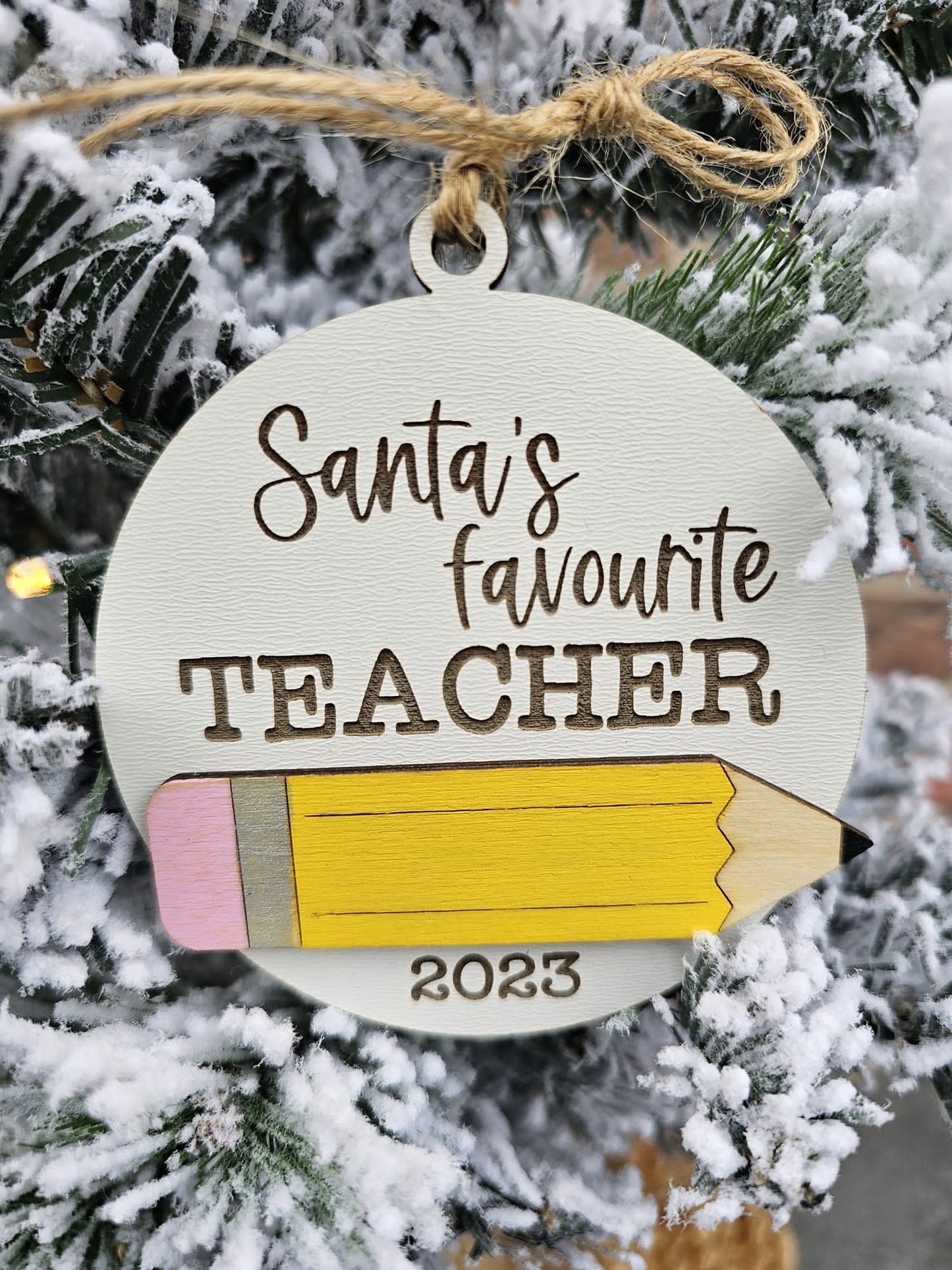 Santa's Favourite teacher Ornament