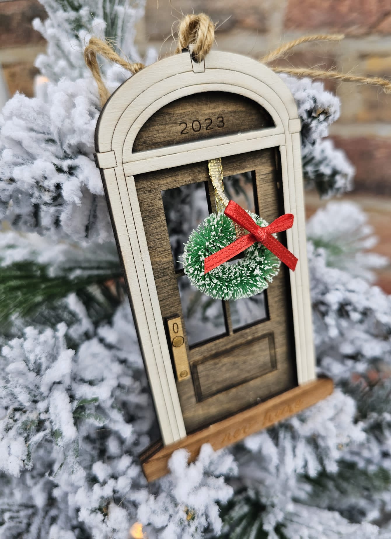 Our new home door ornament