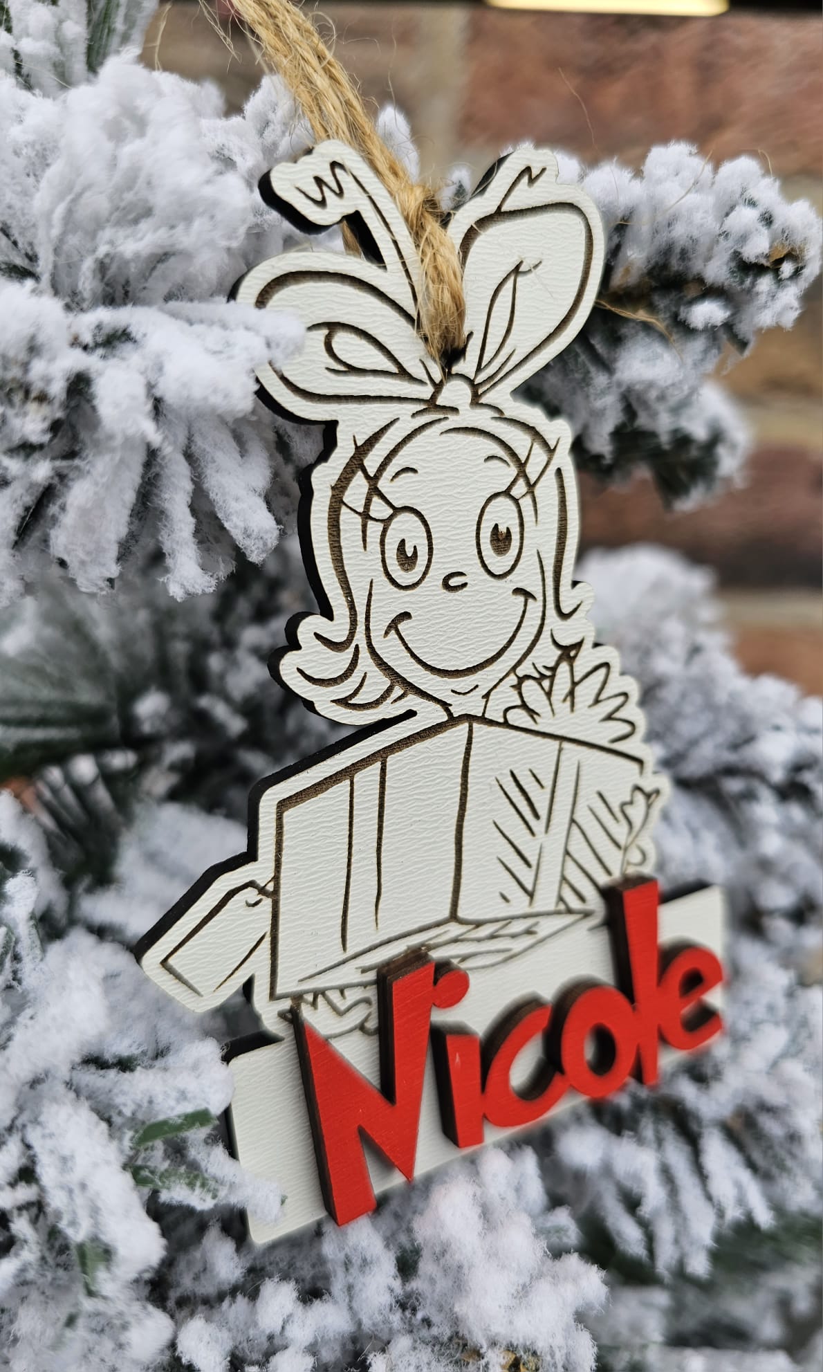 Personalized grinc character ornaments