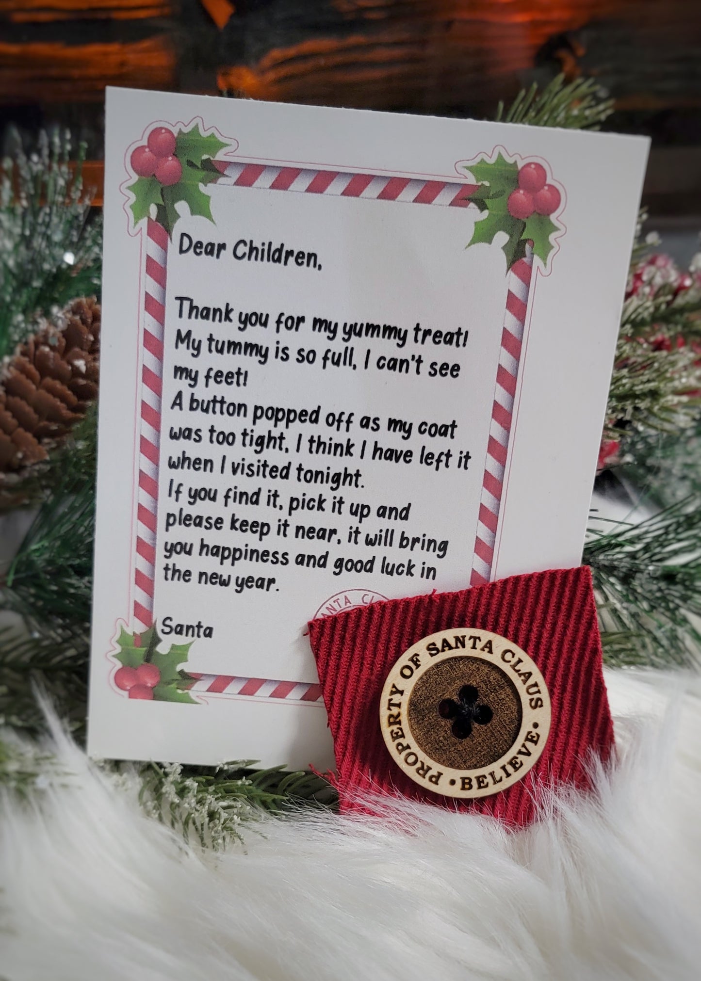 Santa's missing button no