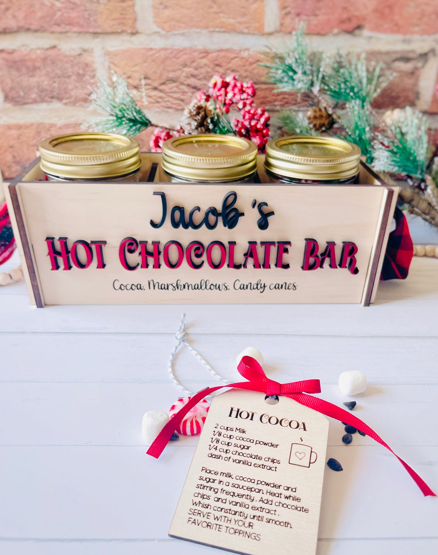 Personalized hot chocolate bar