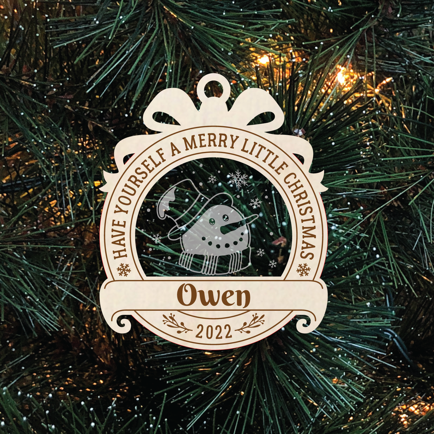 Have yourself a merry little christmas personalized acrylic ornament