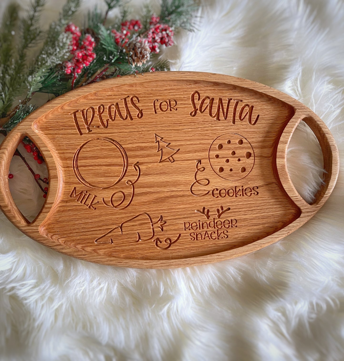 Hardwood Santa tray