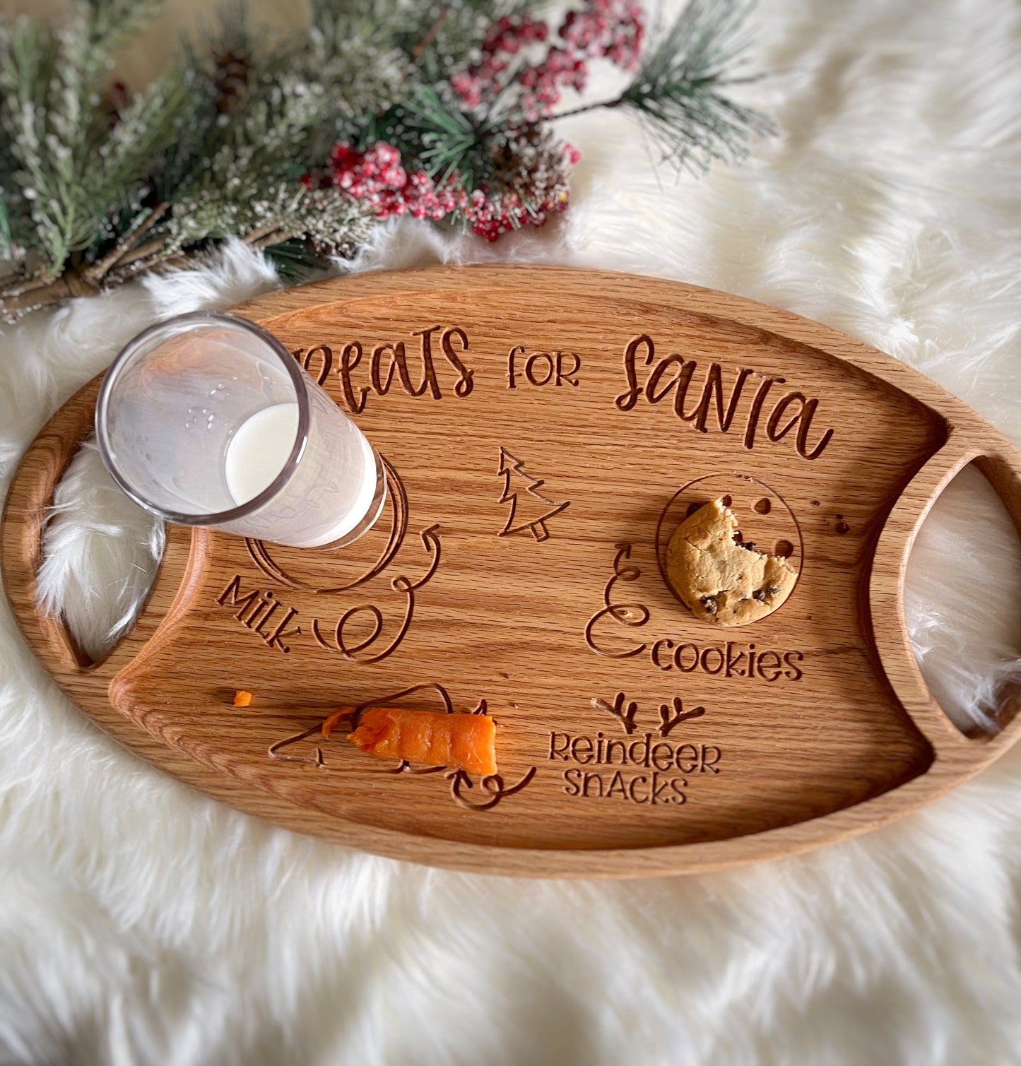 Hardwood Santa tray