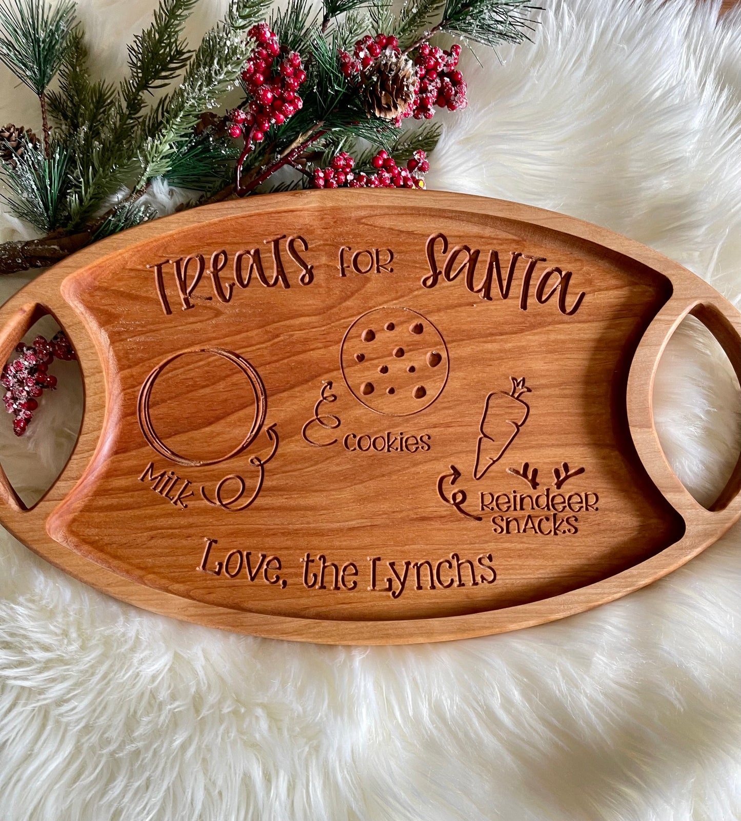 Hardwood Santa tray