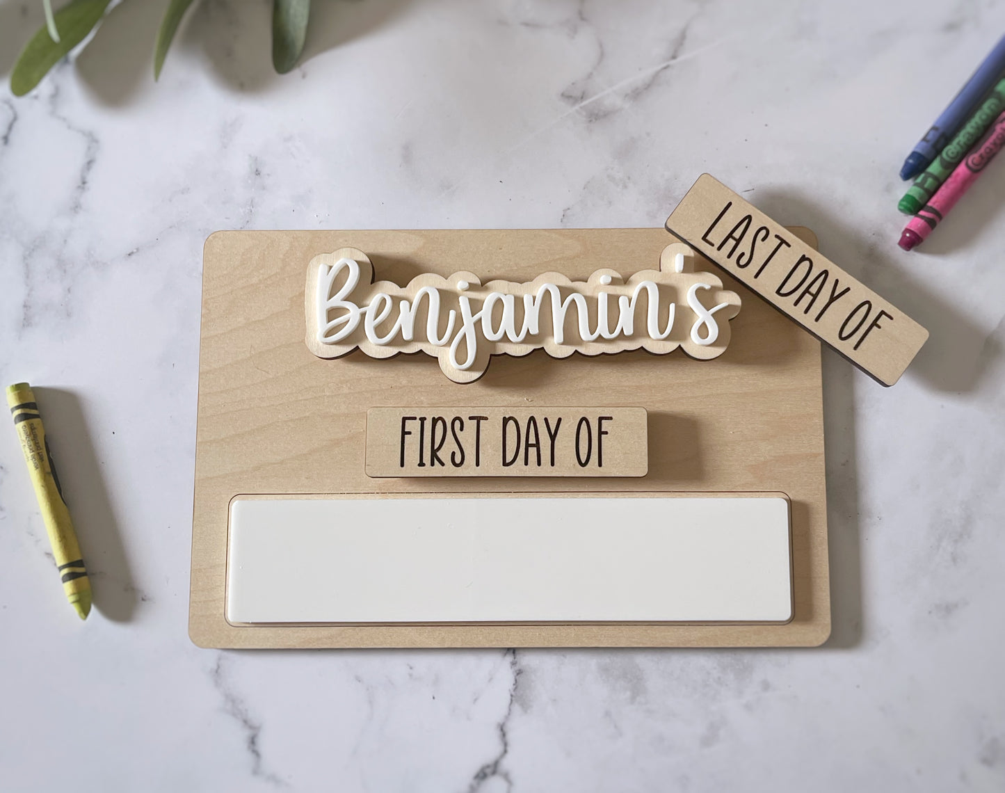 Interchangeable Simple Back to School Acrylic dry erase board