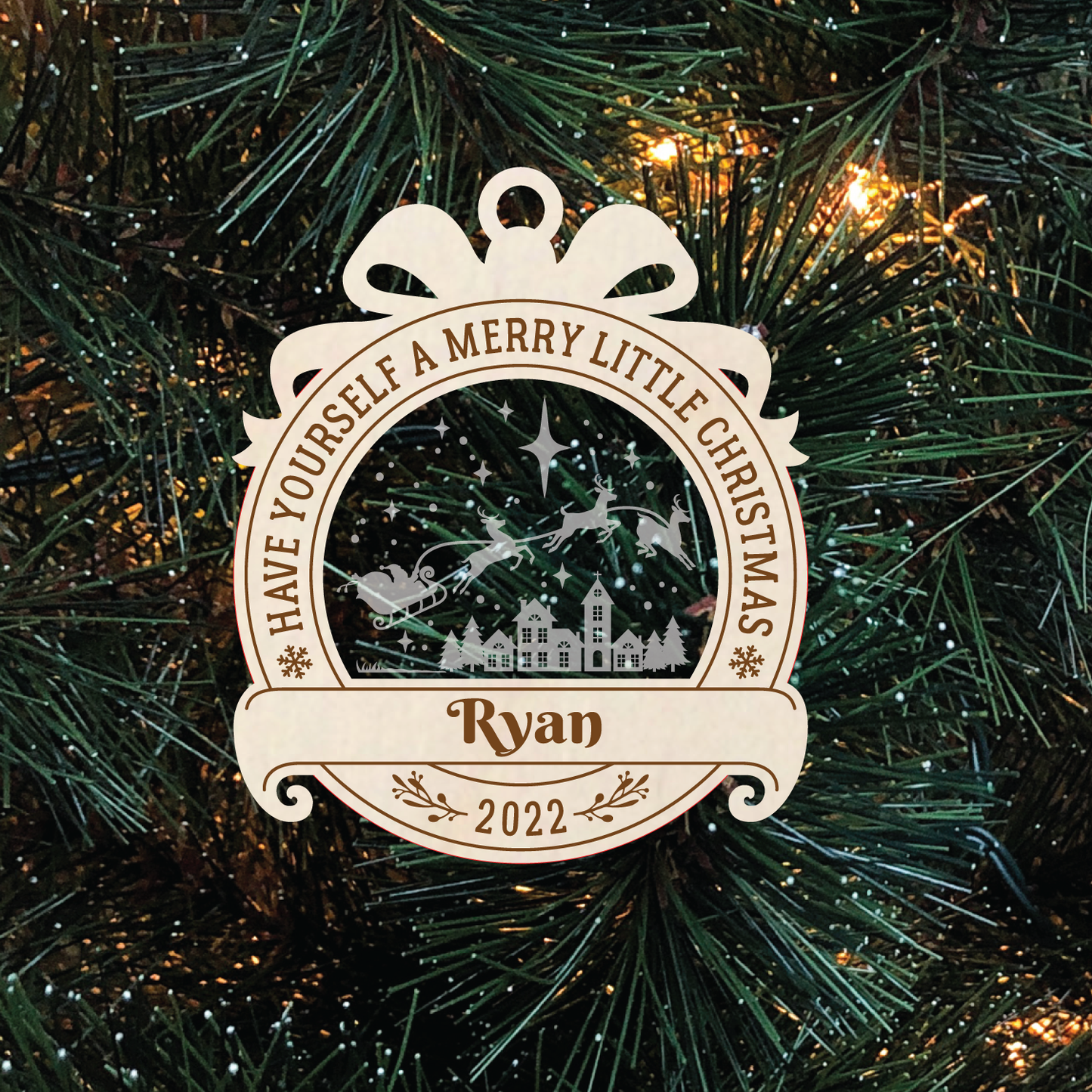 Have yourself a merry little christmas personalized acrylic ornament