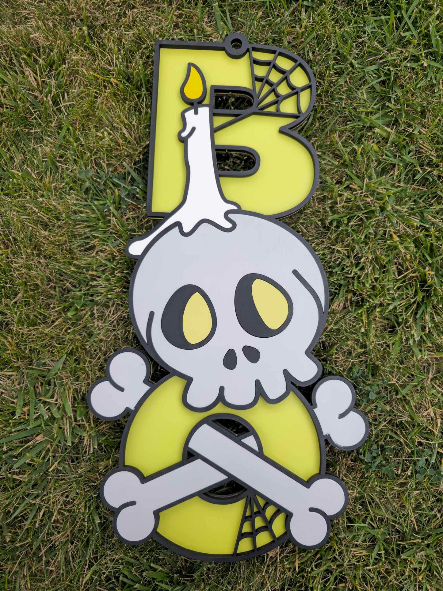 Skull BOO Sign