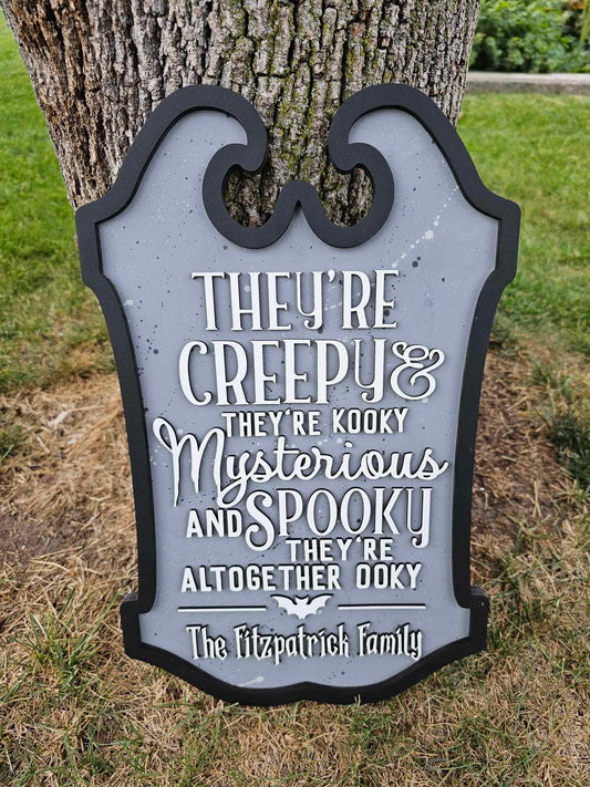 Halloween Family name sign