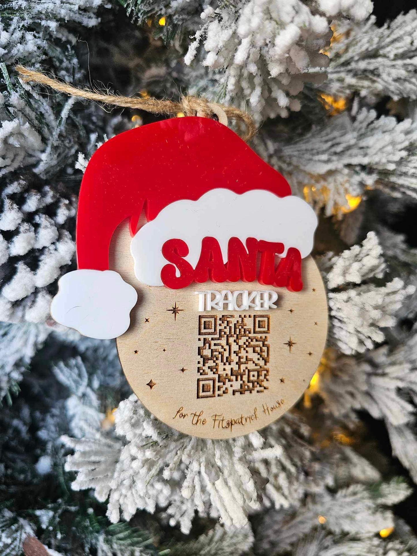 Santa tracker ornament