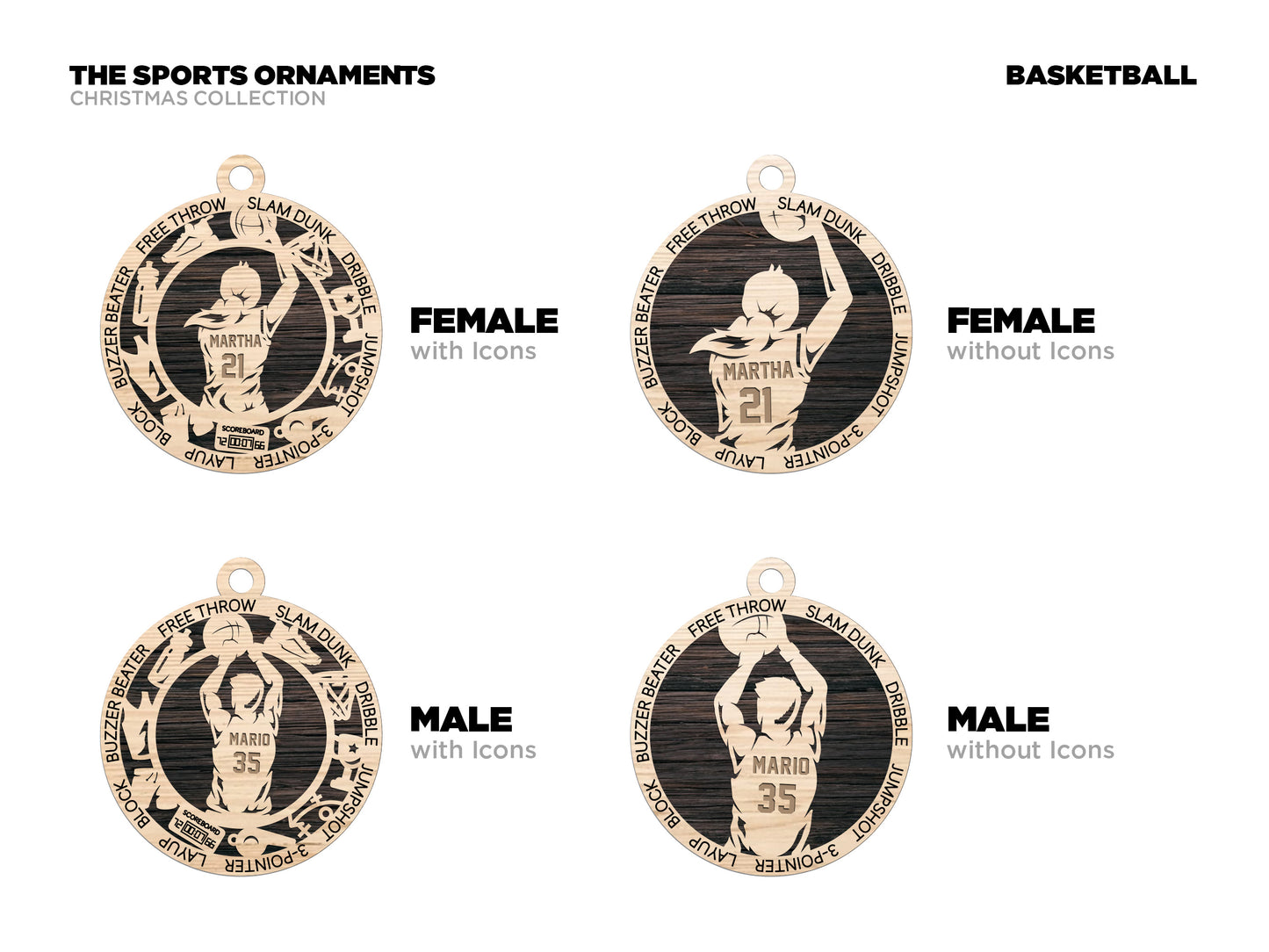 Personalized Sports ornaments