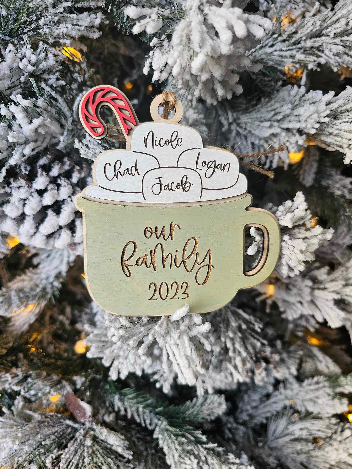 Hot cocoa ornaments