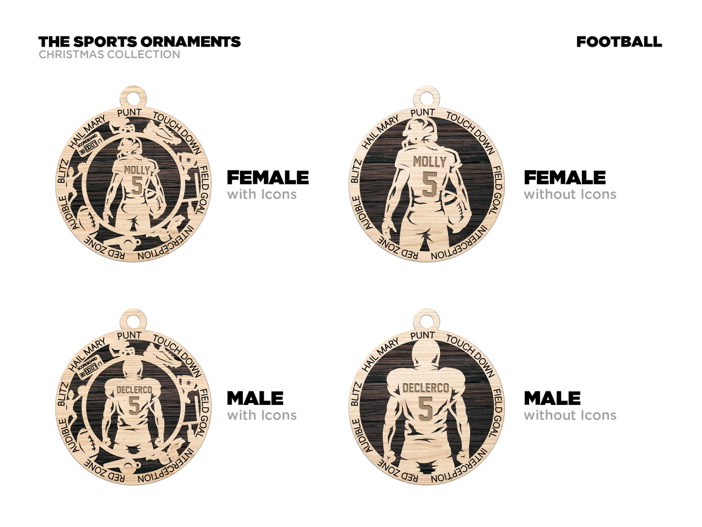 Personalized Sports ornaments