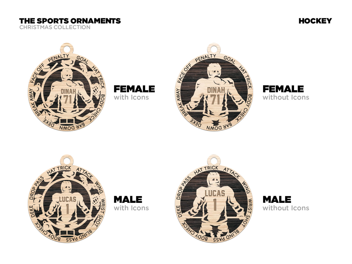 Personalized Sports ornaments