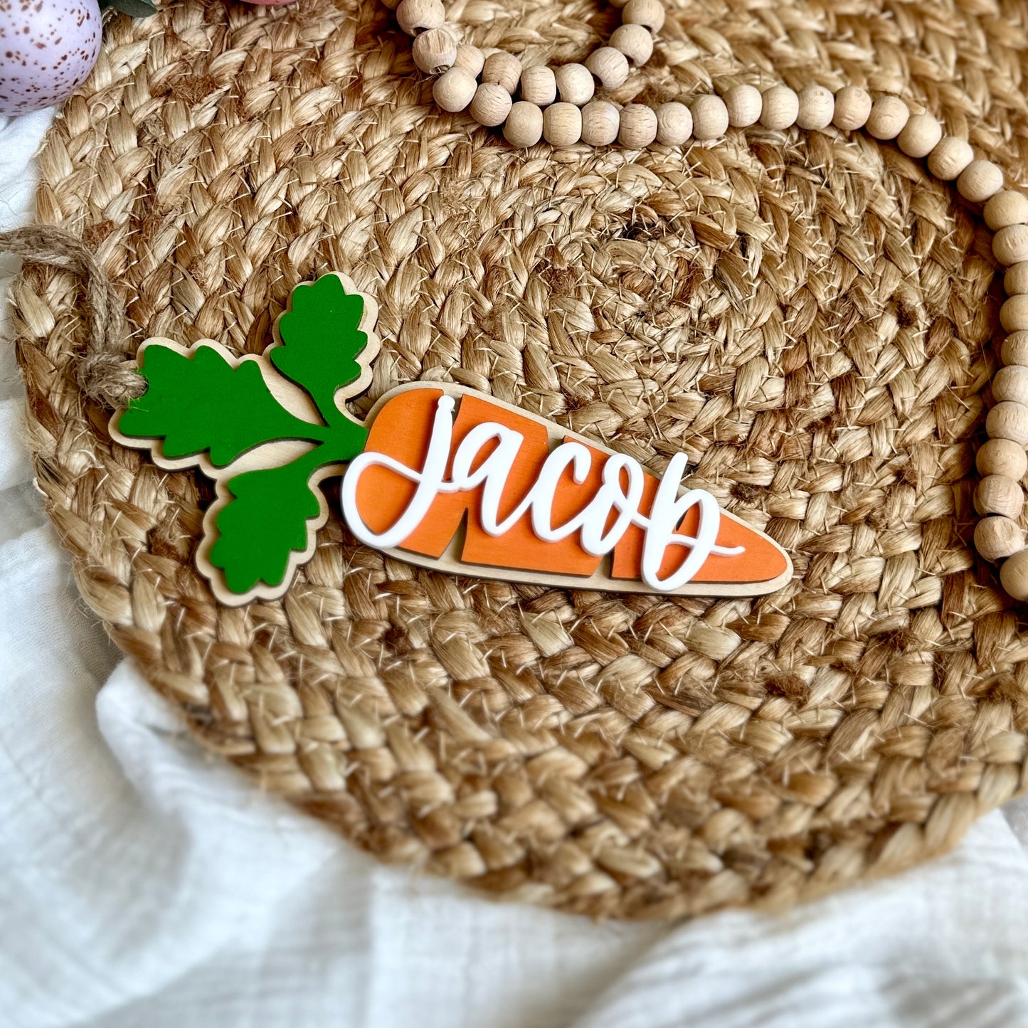 Carrot Easter Basket tag