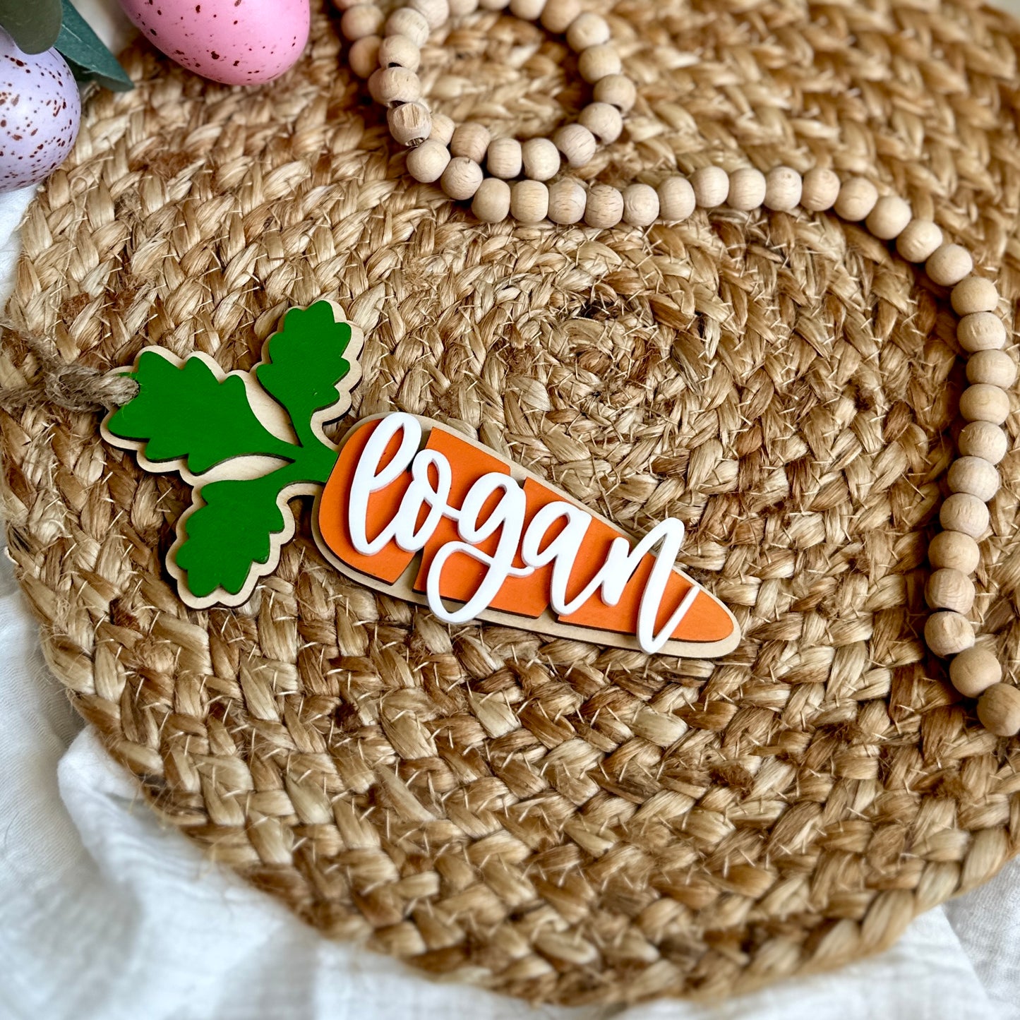 Carrot Easter Basket tag