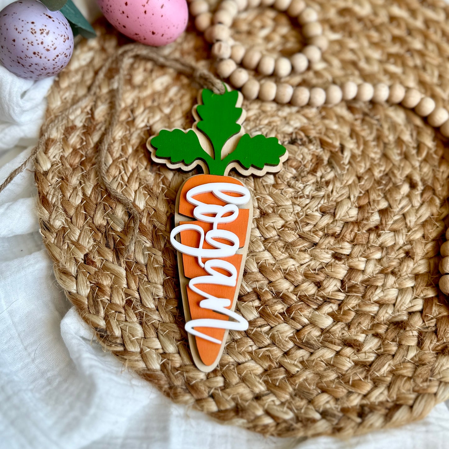 Carrot Easter Basket tag