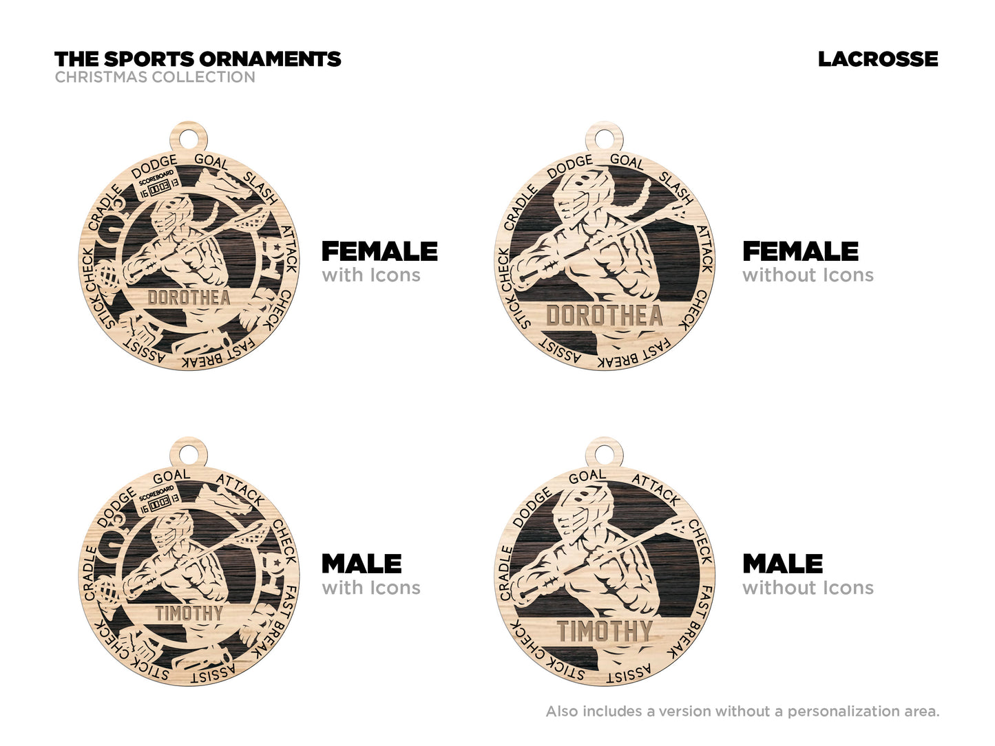 Personalized Sports ornaments