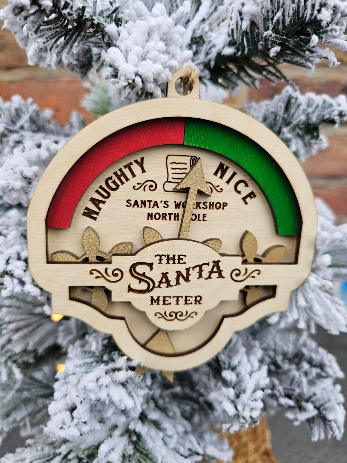 Interactive Santa Meter ornament