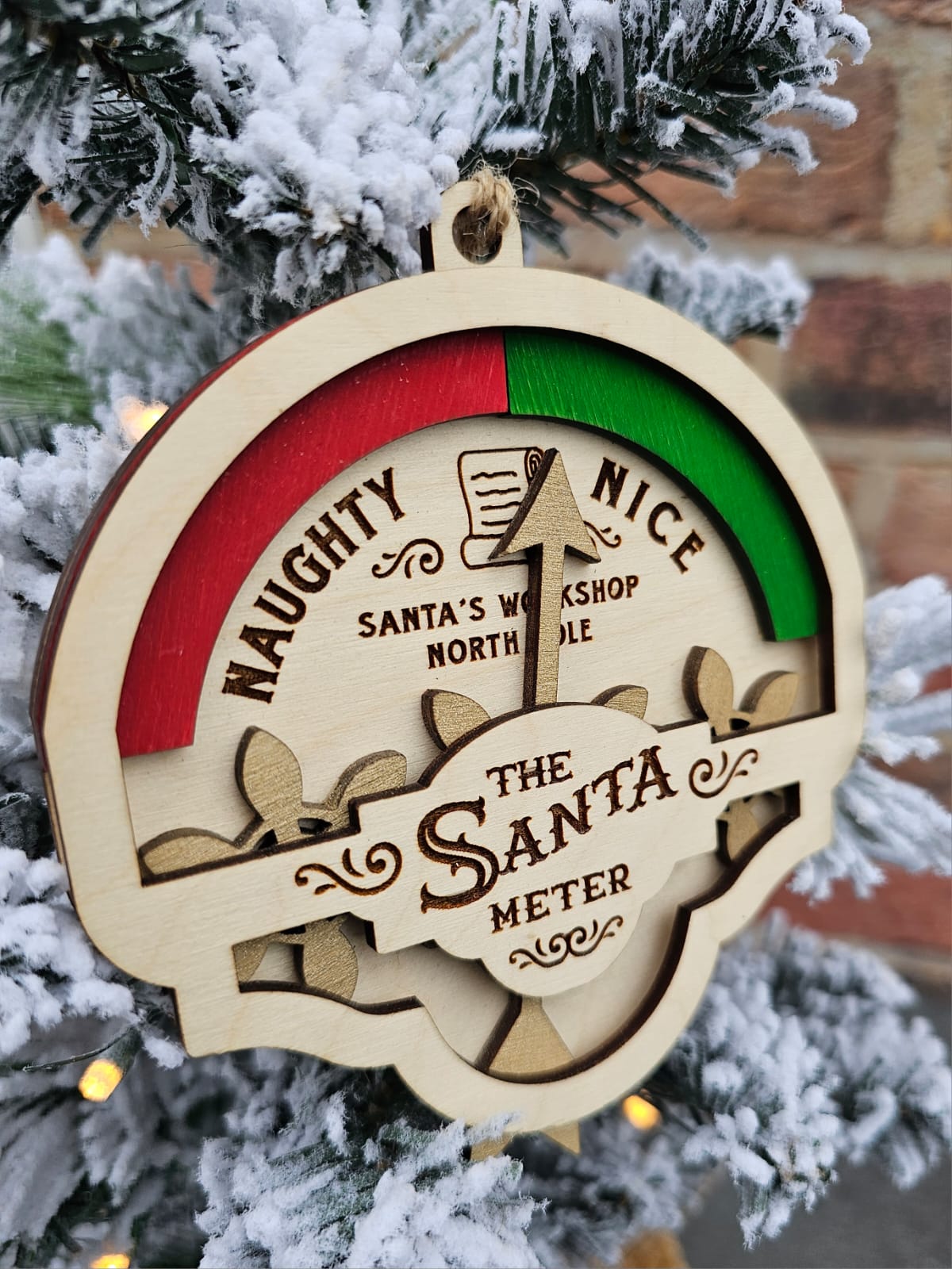 Interactive Santa Meter ornament