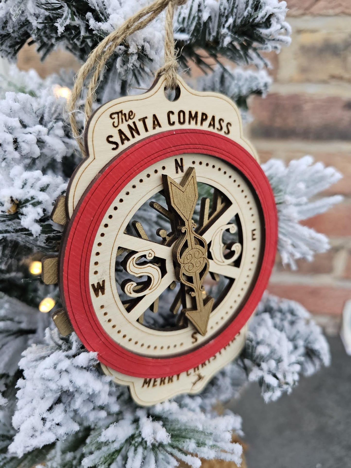 Interactive Santa's Compass ornament
