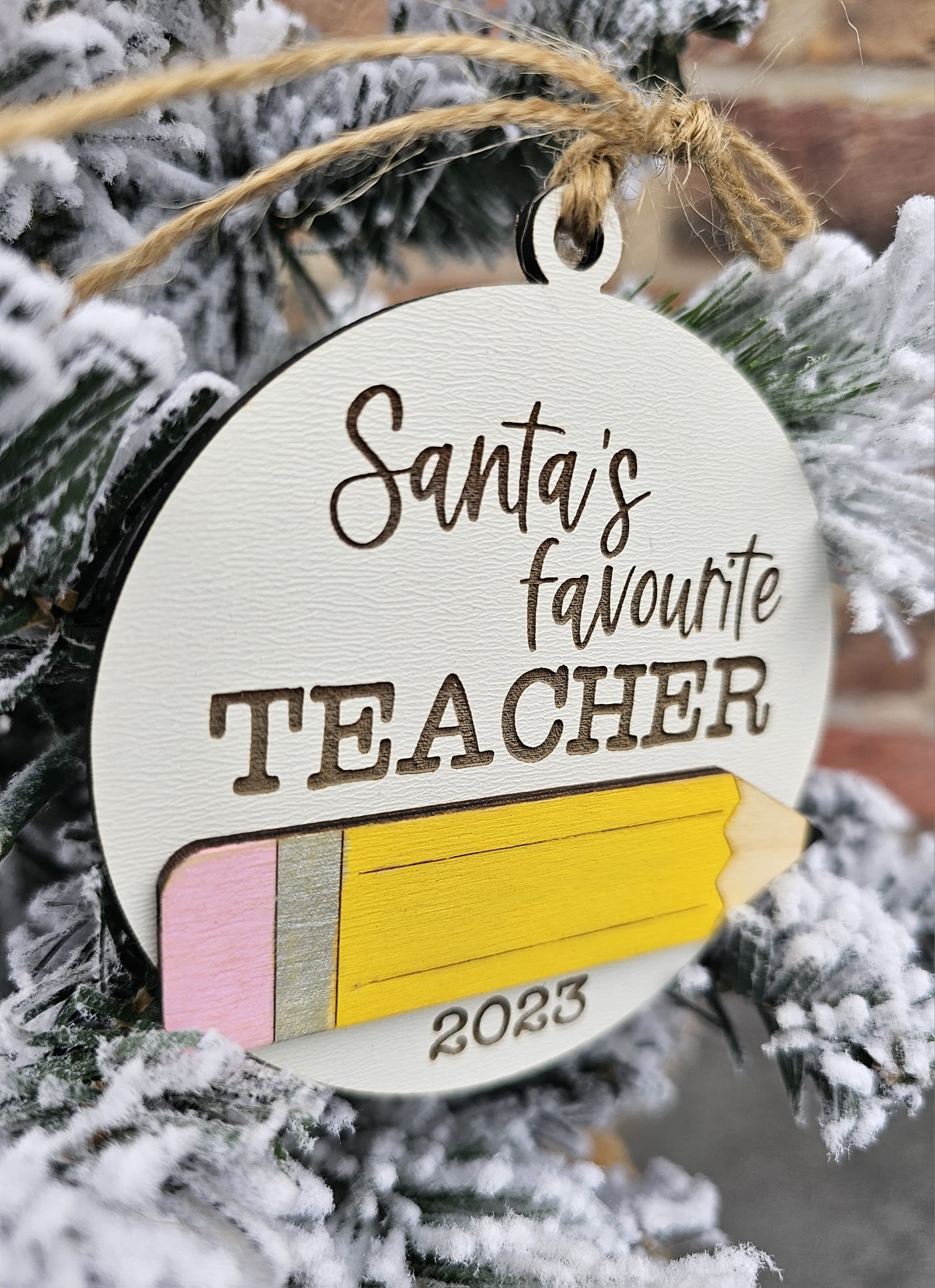 Santa's Favourite teacher Ornament