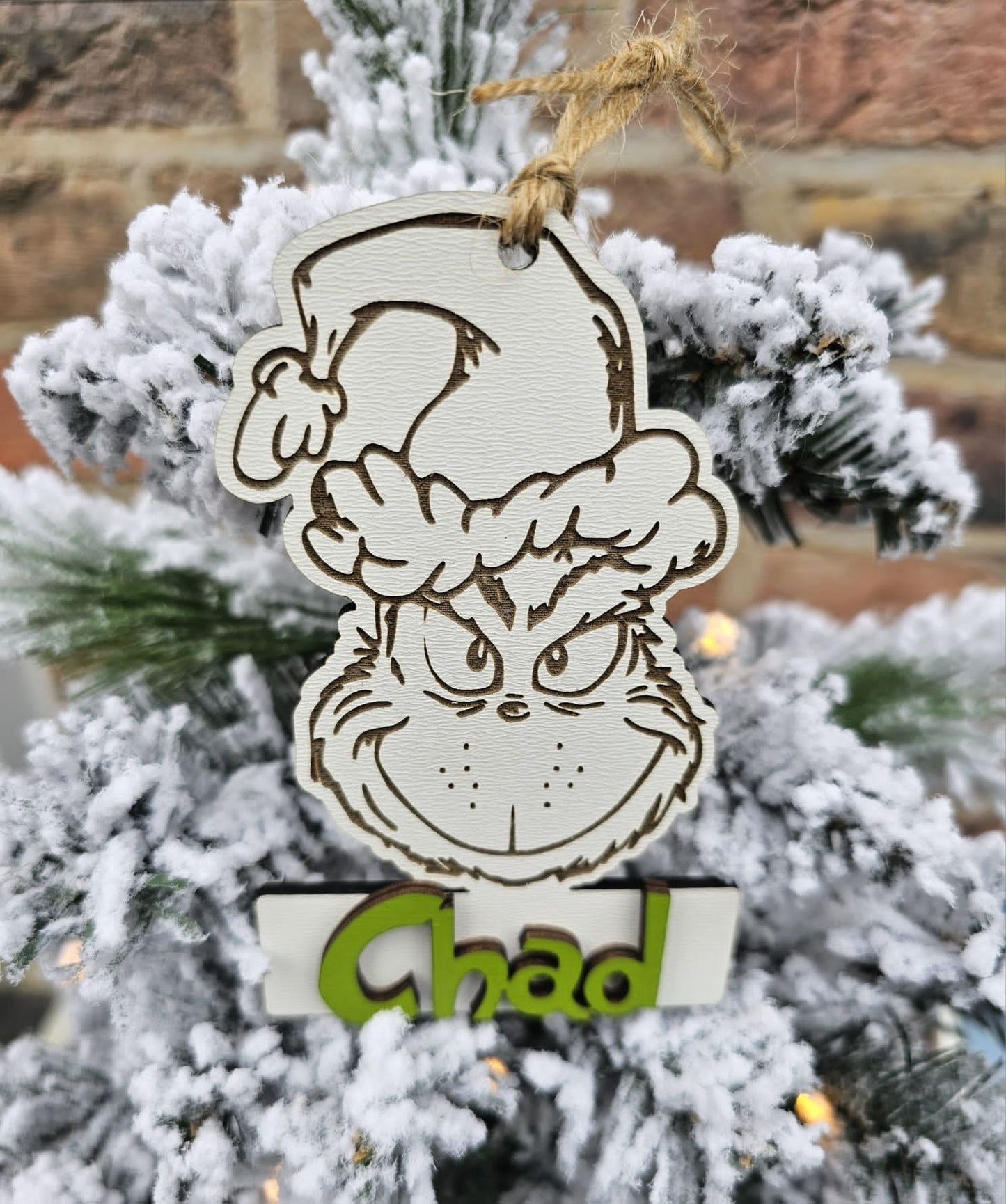 Personalized grinc character ornaments