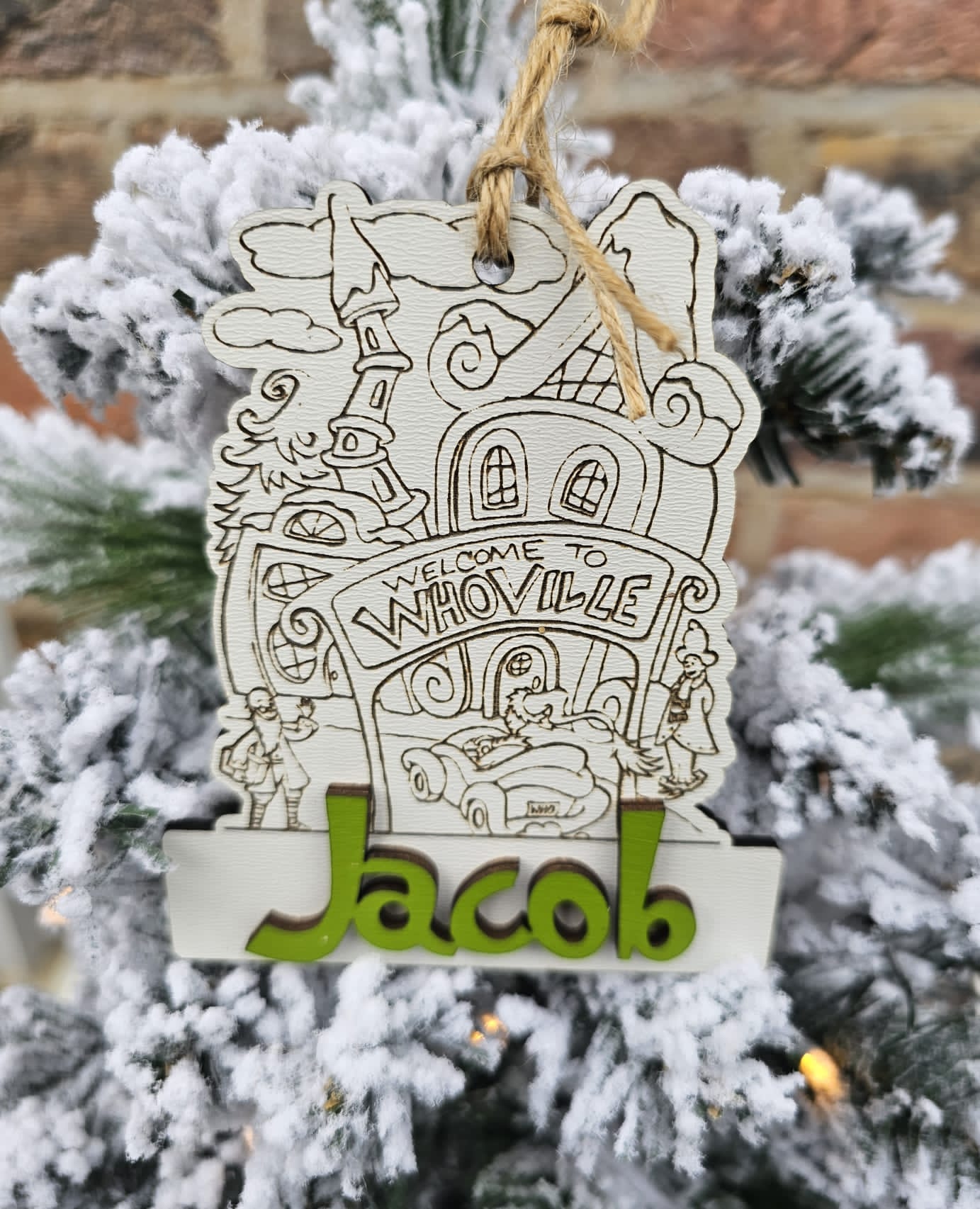 Personalized grinc character ornaments
