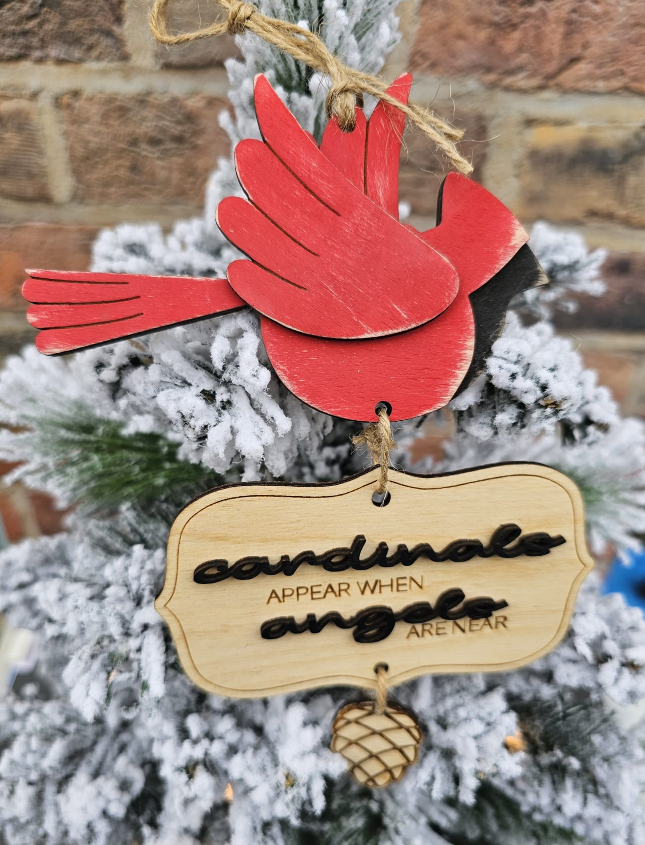 Hanging Cardinal ornament