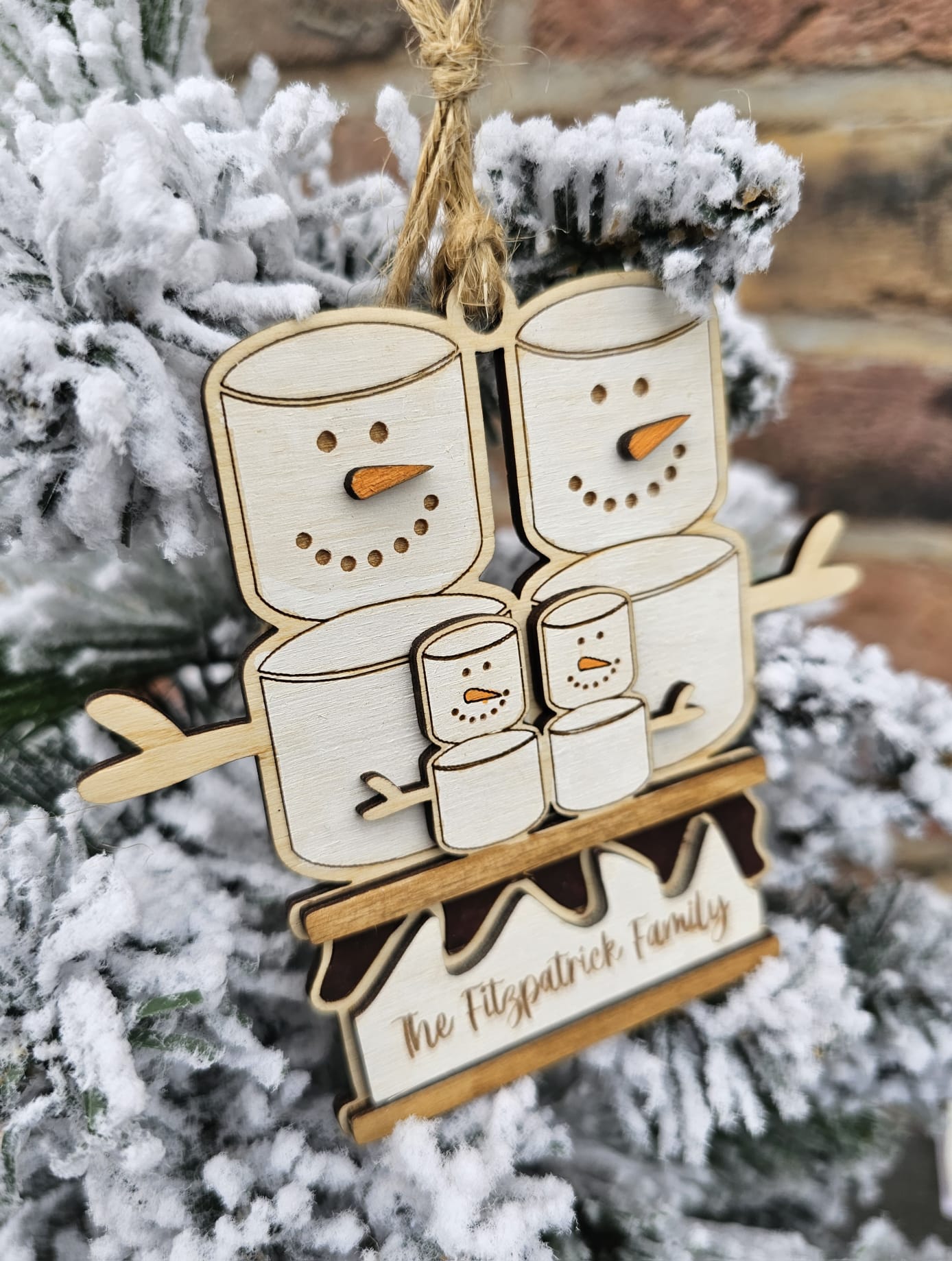 Snowman Family Christmas Ornament