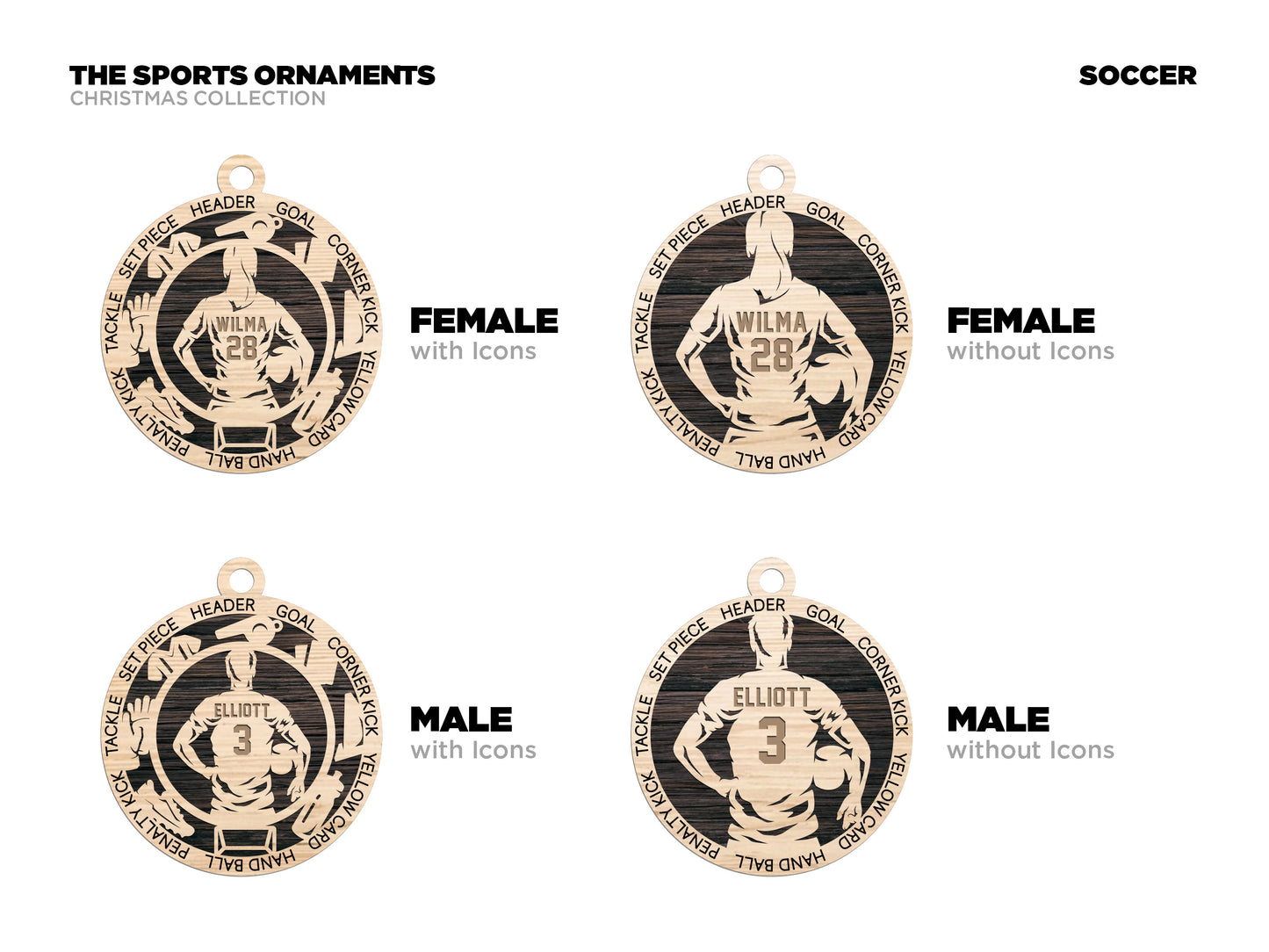 Personalized Sports ornaments