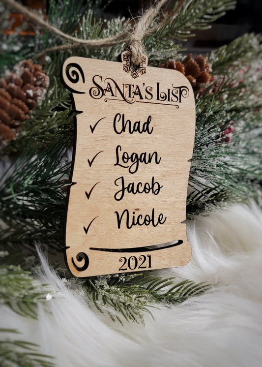 Santa's List Ornament