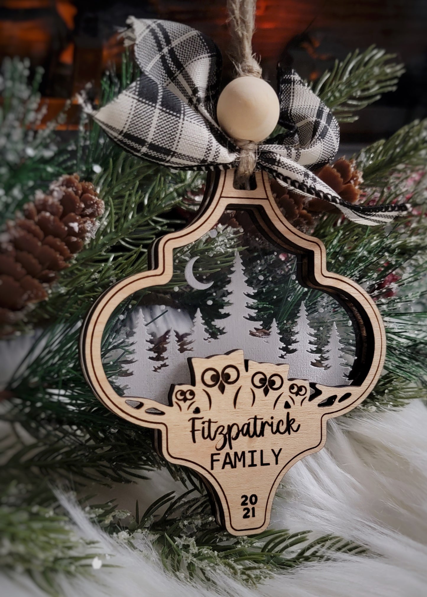 Personalized Owl Family Ornament