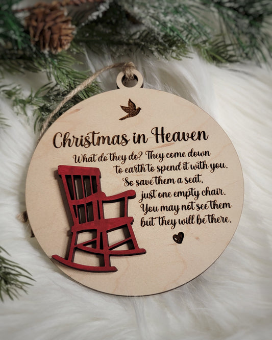 Christmas in heaven ornament