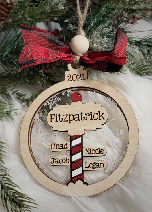 North Pole Family ornament