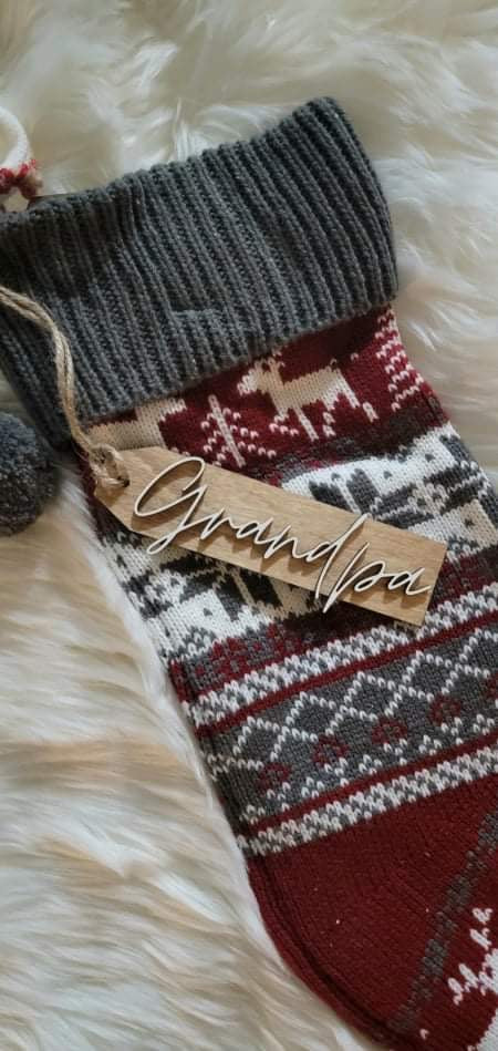 Long stocking tag