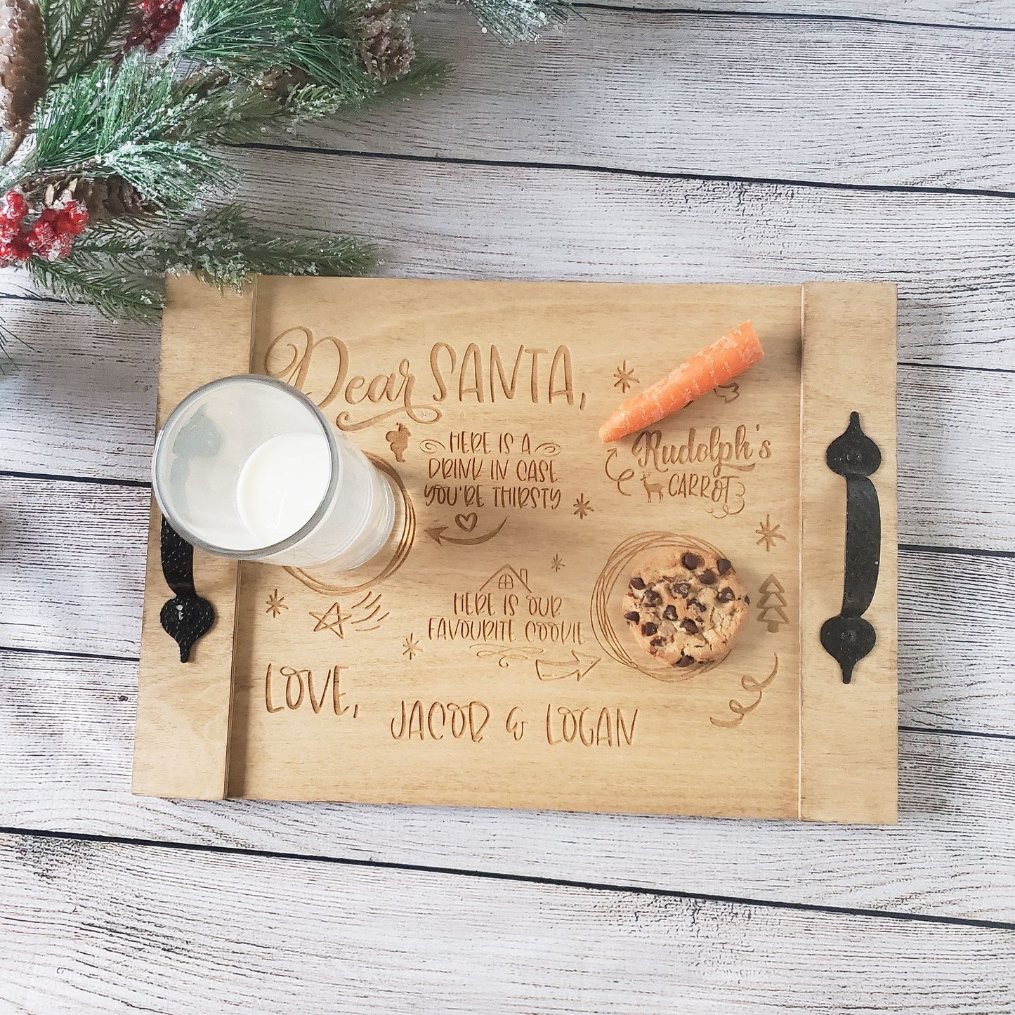 Personalized Santa tray
